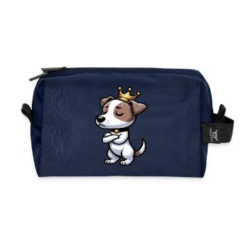 Jack Russel terrier Jack russel liebhaber Jackie - Recycelte Kulturtasche - Navy - Vorne