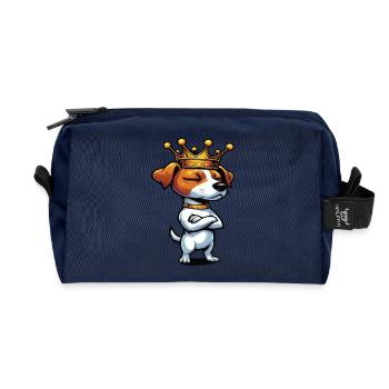 Jack Russel terrier Jack russel liebhaber Jackie - Recycelte Kulturtasche - Navy - Vorne