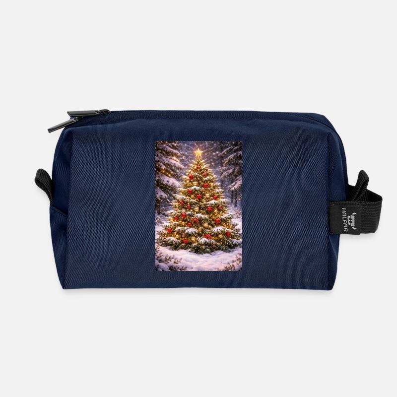 Winterzauber Baumdeko - Recycelte Kulturtasche - Navy