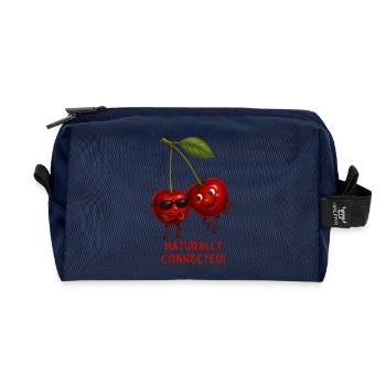 Natürlich Verbundene Kirschen - Recycelte Kulturtasche - Navy - Vorne