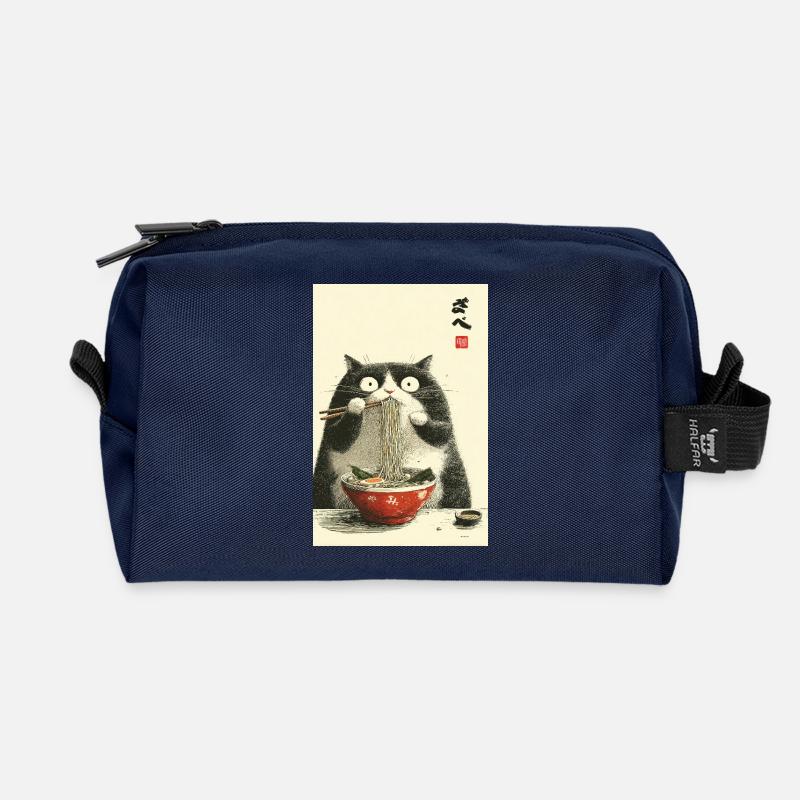 Neko-Ramen-Festmahl - Recycelte Kulturtasche - Navy