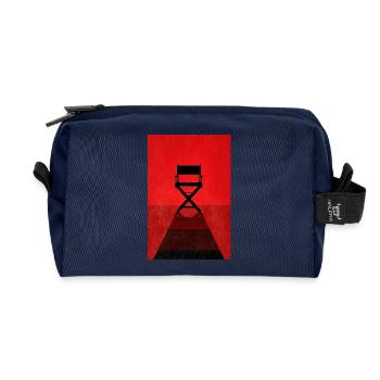 Red Spotlight Director Chair - Recycled Toiletry Zip Bag - navy - Front