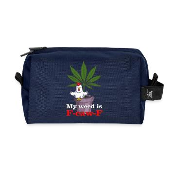 Mon weed est F-caw-F - Trousse de toilette en tissu recyclé - marine - Devant