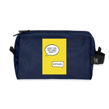 What Did You Make Today? – Mistakes - Recycled Toiletry Zip Bag - navy - Front