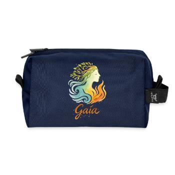 Gaia - Mother Nature - Tree of Life - Recycled Toiletry Zip Bag - navy - Front