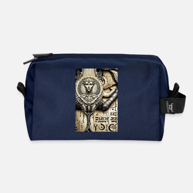 Pergament 10 - Recycelte Kulturtasche - Navy