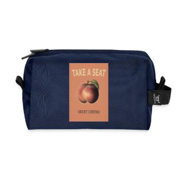 Sweet Cheeks Peach – Ambiances d’été - Trousse de toilette en tissu recyclé - marine - Devant