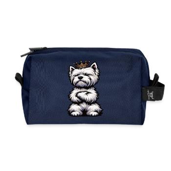 West highland terrier Westie West highland hund - Recycelte Kulturtasche - Navy - Vorne