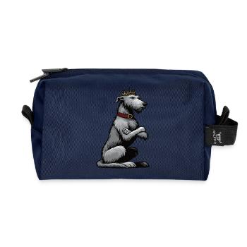 Irischer Wolfshund Wolfshundbesitzer Wolfshundfan - Recycelte Kulturtasche - Navy - Vorne