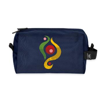 Yoga design_42 - Recycled Toiletry Zip Bag - navy - Front