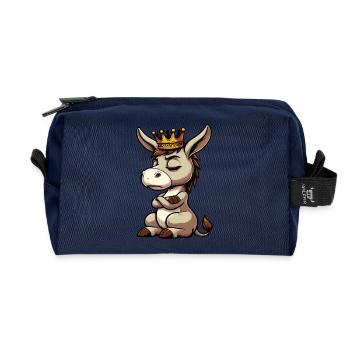 Donkey Donkey Donkey Holder Muli Long-Eared Donkey Muli - Recycled Toiletry Zip Bag - navy - Front