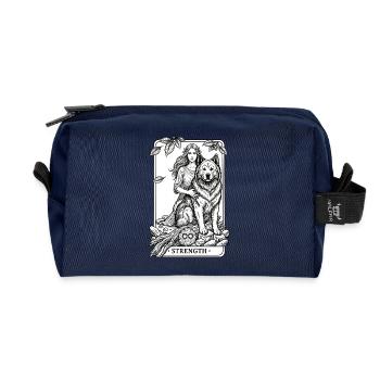 Eurasier | Strength | Tarot - Recycelte Kulturtasche - Navy - Vorne