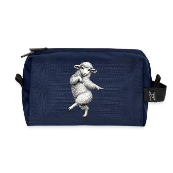 Tanzendes Lamm Sketch - Recycelte Kulturtasche - Navy - Vorne