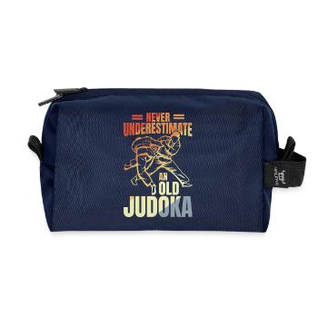 Judo Grandfather - Recycled Toiletry Zip Bag - navy - Front