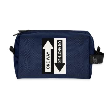 One Way Or Another Entscheidung Motivation - Recycelte Kulturtasche - Navy - Vorne
