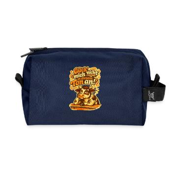 Guck mich nicht an in diesem Ton! - Recycelte Kulturtasche - Navy - Vorne