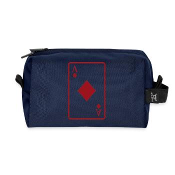 Poker card - Recycled Toiletry Zip Bag - navy - Front