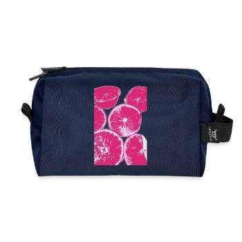 ZITRUSFRÜCHTE - Recycelte Kulturtasche - Navy - Vorne