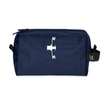 Dreizack - Recycelte Kulturtasche - Navy - Vorne