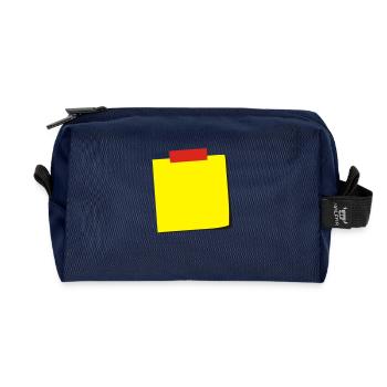 Zettel 3c - Recycelte Kulturtasche - Navy - Vorne