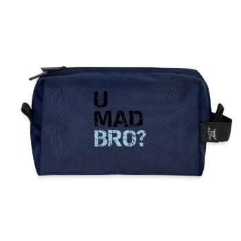 u mad bro? - Recycled Toiletry Zip Bag - navy - Front