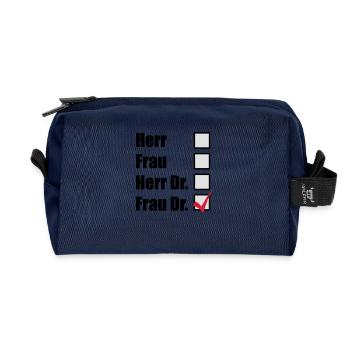 Frau Dr. - Recycelte Kulturtasche - Navy - Vorne