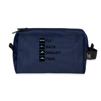 medleycorrected - Recycled Toiletry Zip Bag - navy - Front