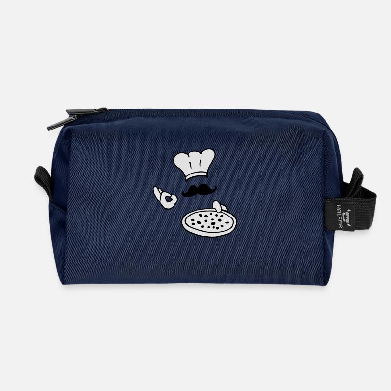 pizza - Recycelte Kulturtasche - Navy