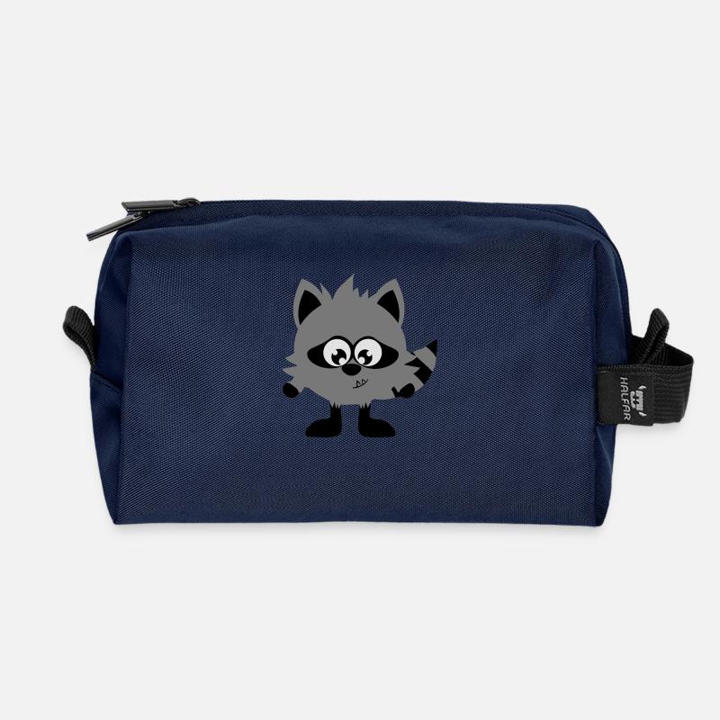Monstamoon - Waschbärimon - Recycelte Kulturtasche - Navy