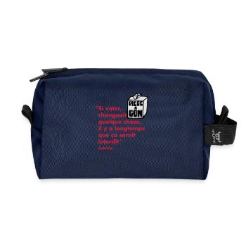 Citation - Trousse de toilette en tissu recyclé - marine - Devant