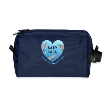 Bébé - Trousse de toilette en tissu recyclé - marine - Devant