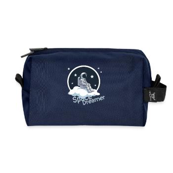 SPACE DREAMER - Recycled Toiletry Zip Bag - navy - Front