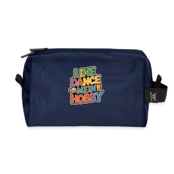 Line Dance mein Hobby - Recycelte Kulturtasche - Navy - Vorne
