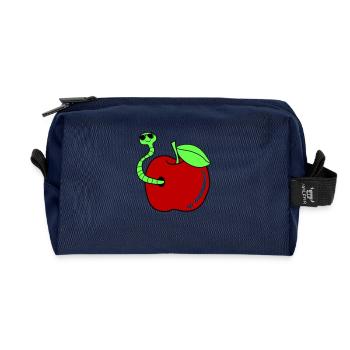 Worm Apple Sunglasses - Recycled Toiletry Zip Bag - navy - Front