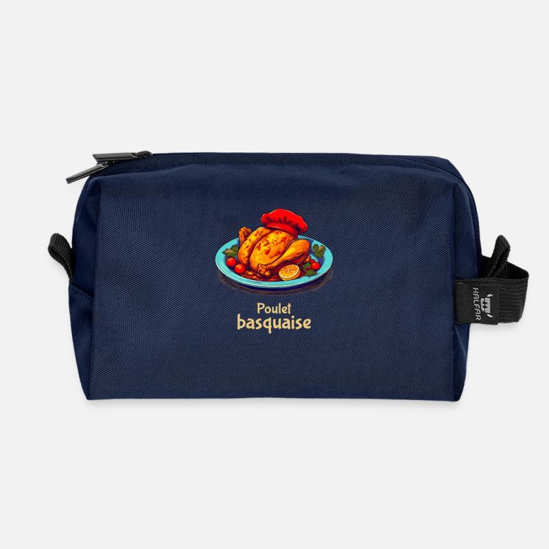 Hühnchen-Basquaise - Klartext - Recycelte Kulturtasche - Navy