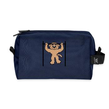 Dog Pull-ups Bar Muscles Gym Pull-Up Bar - Recycled Toiletry Zip Bag - navy - Front