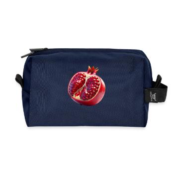 Granatapfel – Saftige Eleganz - Recycelte Kulturtasche - Navy - Vorne