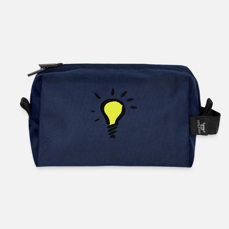 Glühbirne - Recycelte Kulturtasche - Navy
