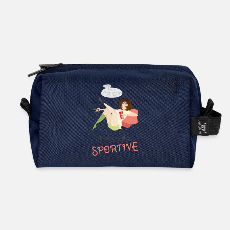 Most athletic mom - Recycled Toiletry Zip Bag - navy
