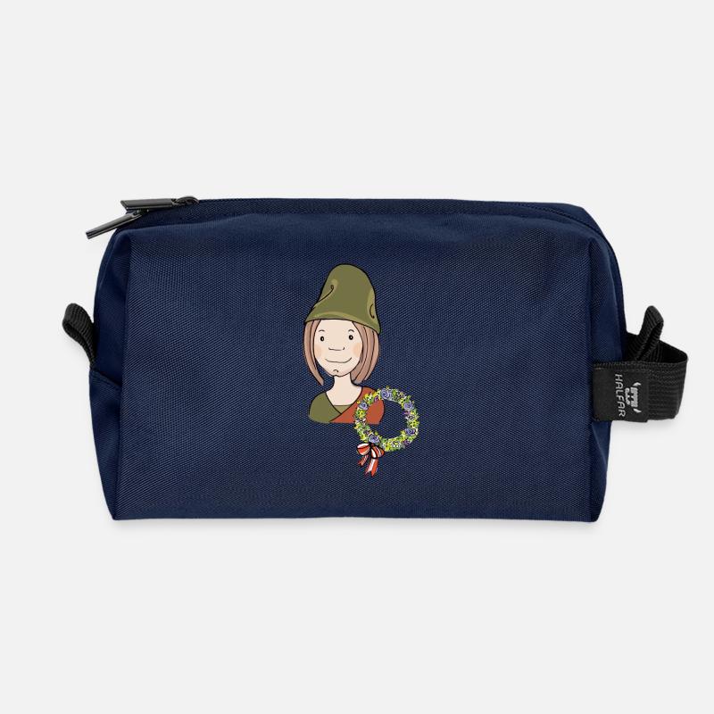 Mittelalter Bürger, Knecht - Recycelte Kulturtasche - Navy