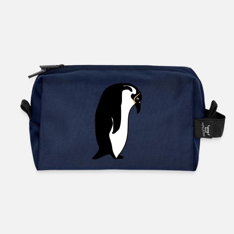 Pinguin - Recycelte Kulturtasche - Navy