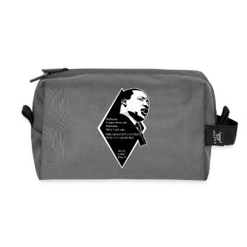 Martin Luther King Jr. Quote - Recycelte Kulturtasche - Anthrazit - Vorne