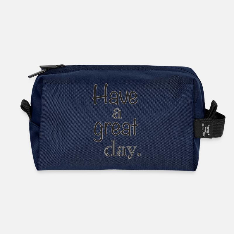 Have a great day - Recycelte Kulturtasche - Navy