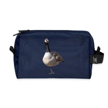Kanadische Gans auf einem Bein - Recycelte Kulturtasche - Navy - Vorne