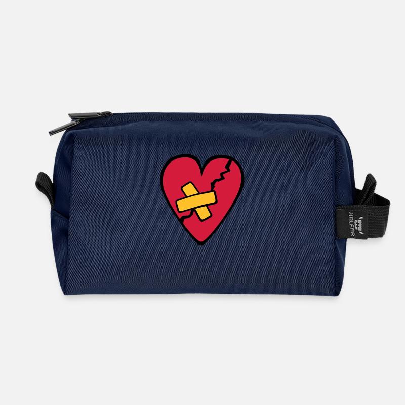 CoeurBrisé - Recycled Toiletry Zip Bag - navy