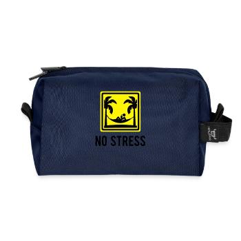 no_stress__f2 - Recycled Toiletry Zip Bag - navy - Front