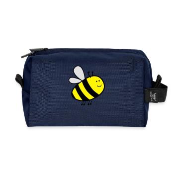 biene - Recycelte Kulturtasche - Navy - Vorne