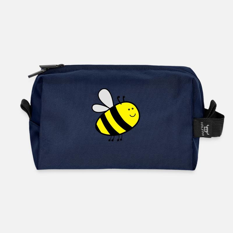 biene - Recycelte Kulturtasche - Navy