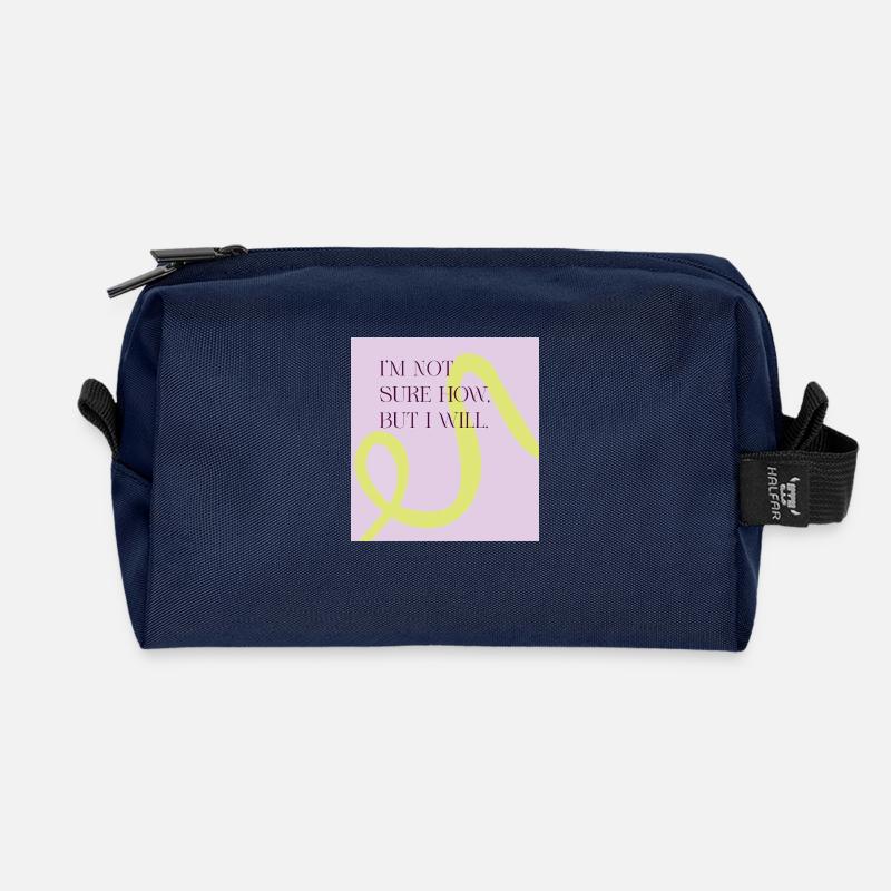 Ich bin mir nicht sicher wie, aber ich werde es tun - Recycelte Kulturtasche - Navy