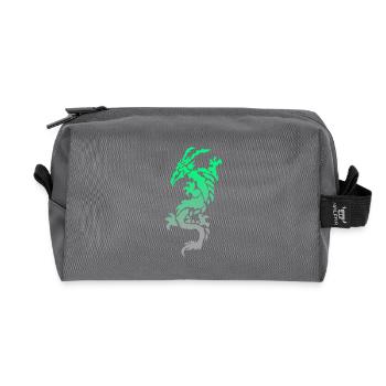 tribal dragon - Recycled Toiletry Zip Bag - anthracite - Front